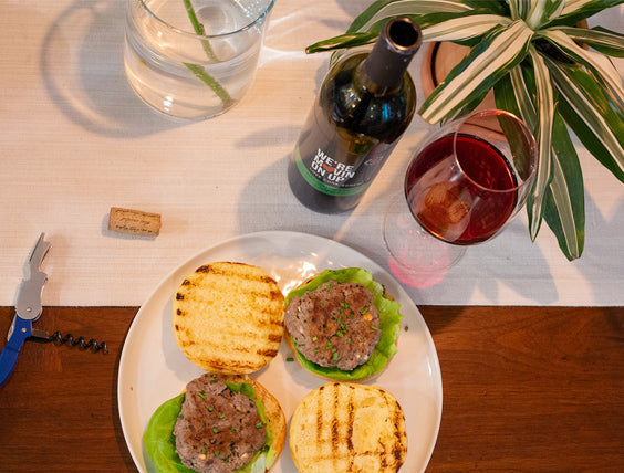 Cab & Cow Blue Cheese Burgers